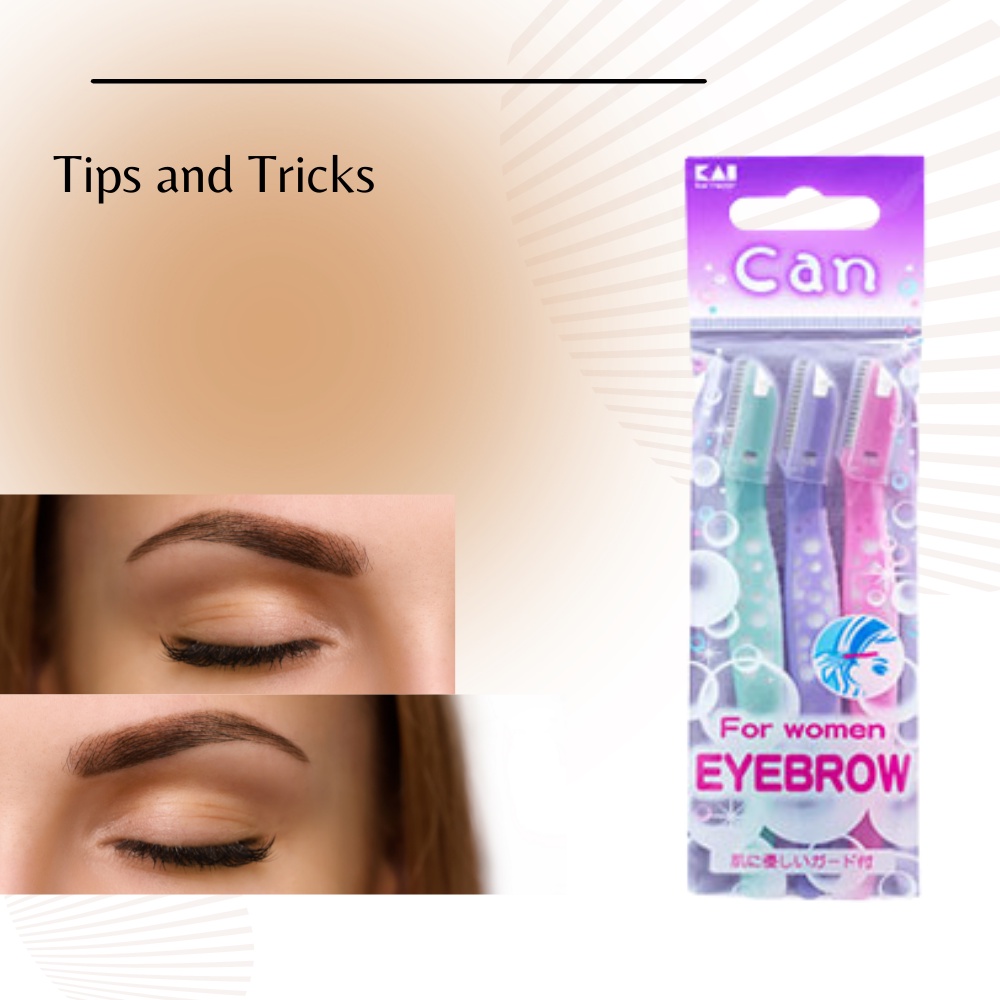 Dao cạo lông mày KAI Can Eyebrow lưỡi đơn thân nhựa