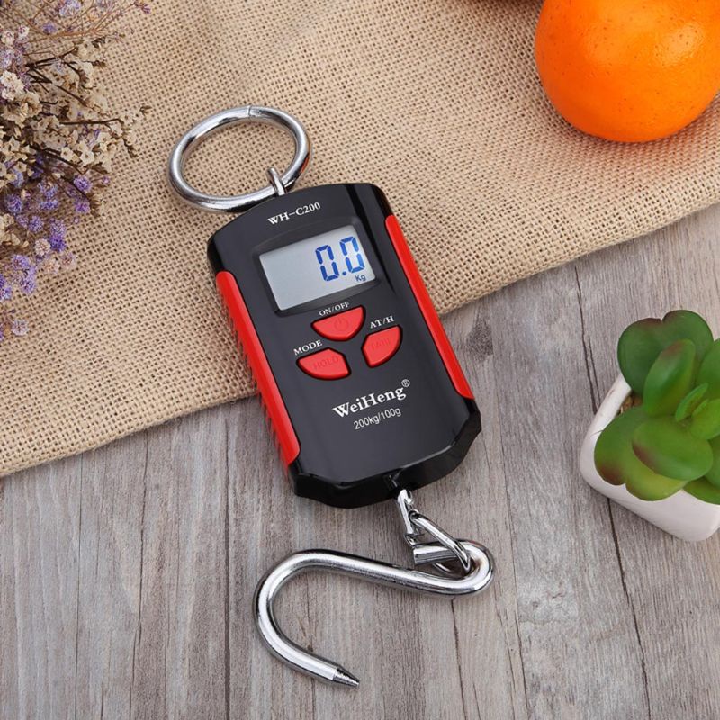 Cân Điện Tử Mini 200kg 400lb Có Màn Hình LCD Nền Tiện Dụng