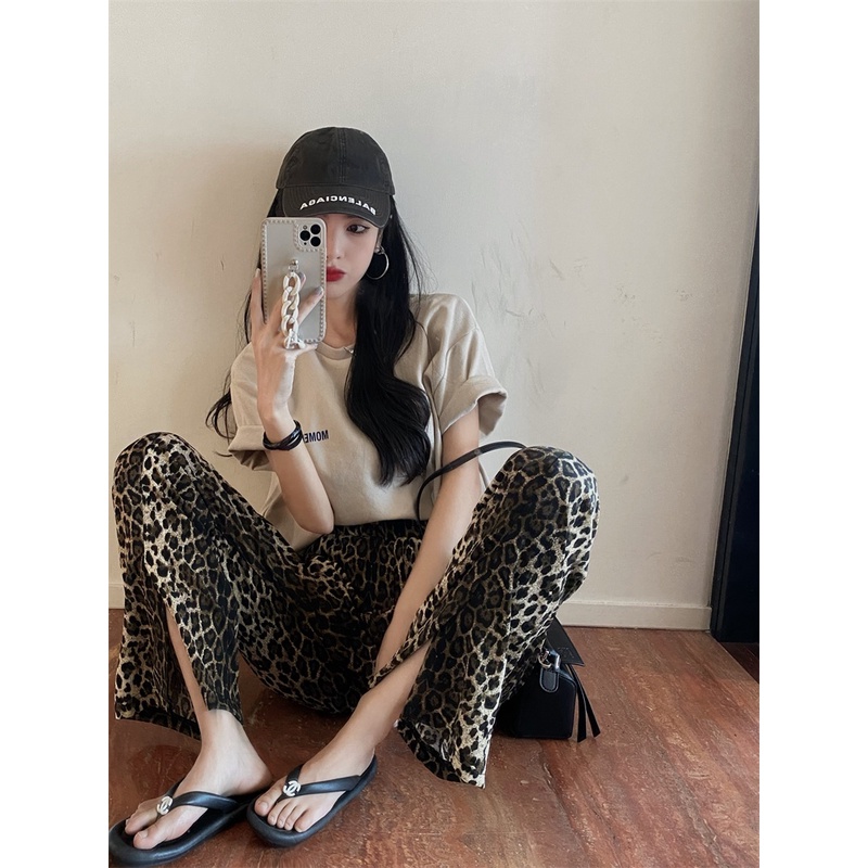 Thời Trang Quần Dài Lưng Cao Hoạ Tiết Da Báo Phong Cách Retro | BigBuy360 - bigbuy360.vn