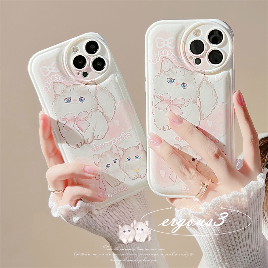 Ốp Điện Thoại Mềm Họa Tiết Mèo Hoạt Hình Bảo Vệ Máy Ảnh Cho iPhone 14 13 12 11 Pro Max SE2020 X XR Xs Max 7 8 Plus