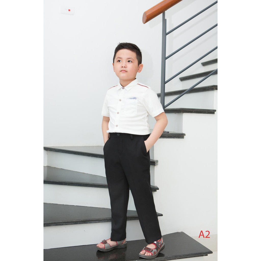Quần âu trẻ em cao cấp cho học sinh cấp 1 cho bé trai đủ size từ 17- 42kg