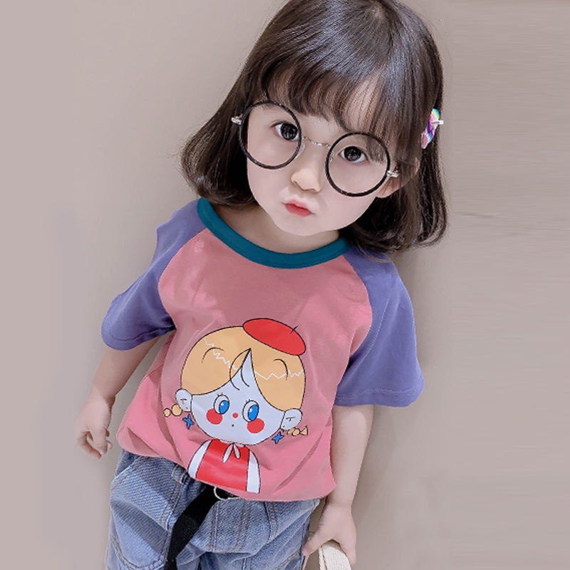 Áo Thun Tay Ngắn Thời Trang Cho Bé Gái