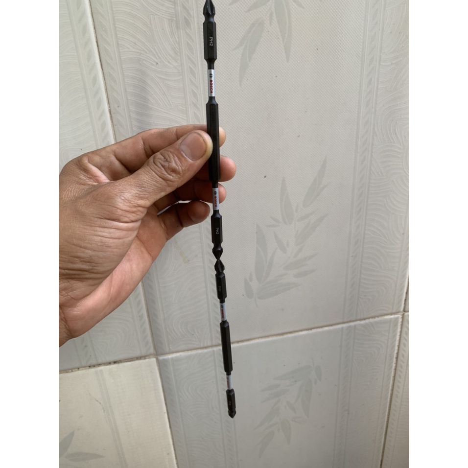 Mũi vít Bosch hai đầu PH2 - PH2 dài 150mm chính hãng có từ