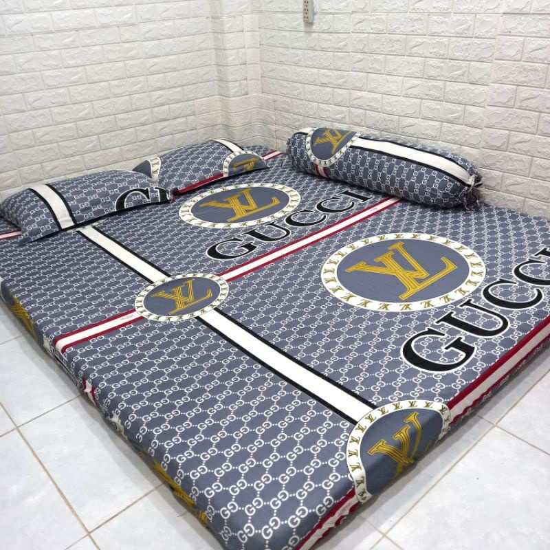 BỘ DRAP THUN HÀN QUỐC  4 MÓN[ 1 GA GIƯỜNG, 2 VỎ GỐI NẰM, 1 VỎ GỐI ÔM]