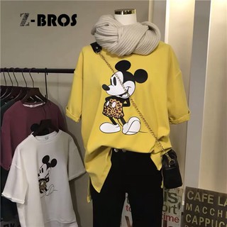 [Thun hè 2020] Áo phông áo thun in hình Mickey dáng rộng tay lỡ