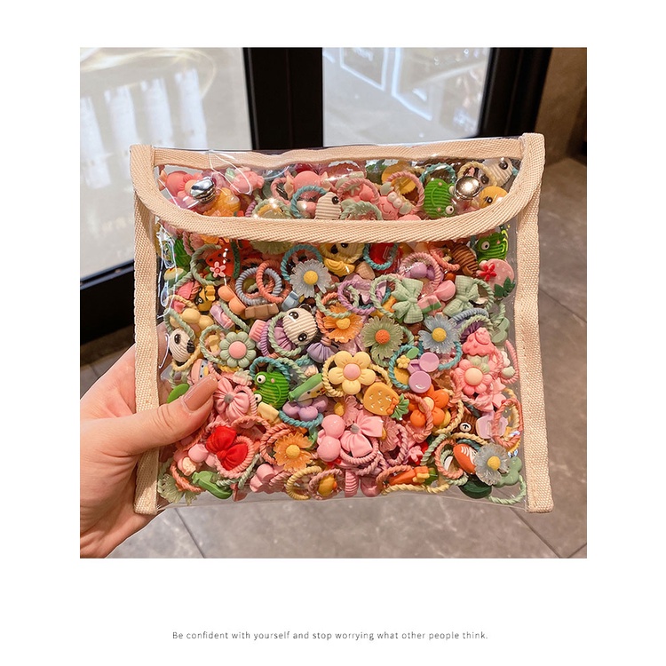 Dây buộc tóc cao su cỡ nhỏ dễ thương phong cách Hàn Quốc cho bé