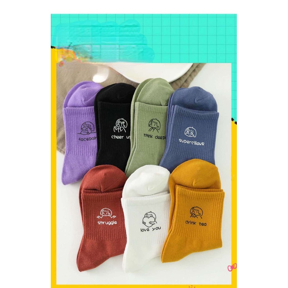 Vớ cổ cao in hình mặt người cho nam và nữ