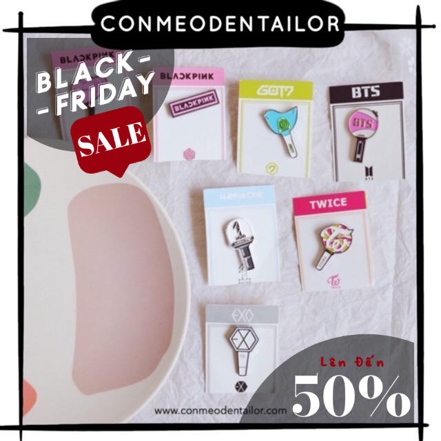 CONMEODENTAILOR  Ghim cài Lightstick BTS EXO BLACKPINK conmeodentailor
