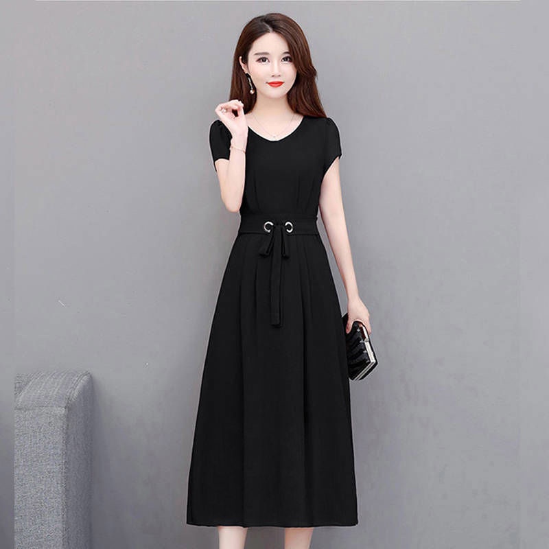 Đầm Chữ A Ngắn Tay In Họa Tiết Thời Trang Dành Cho Nữ