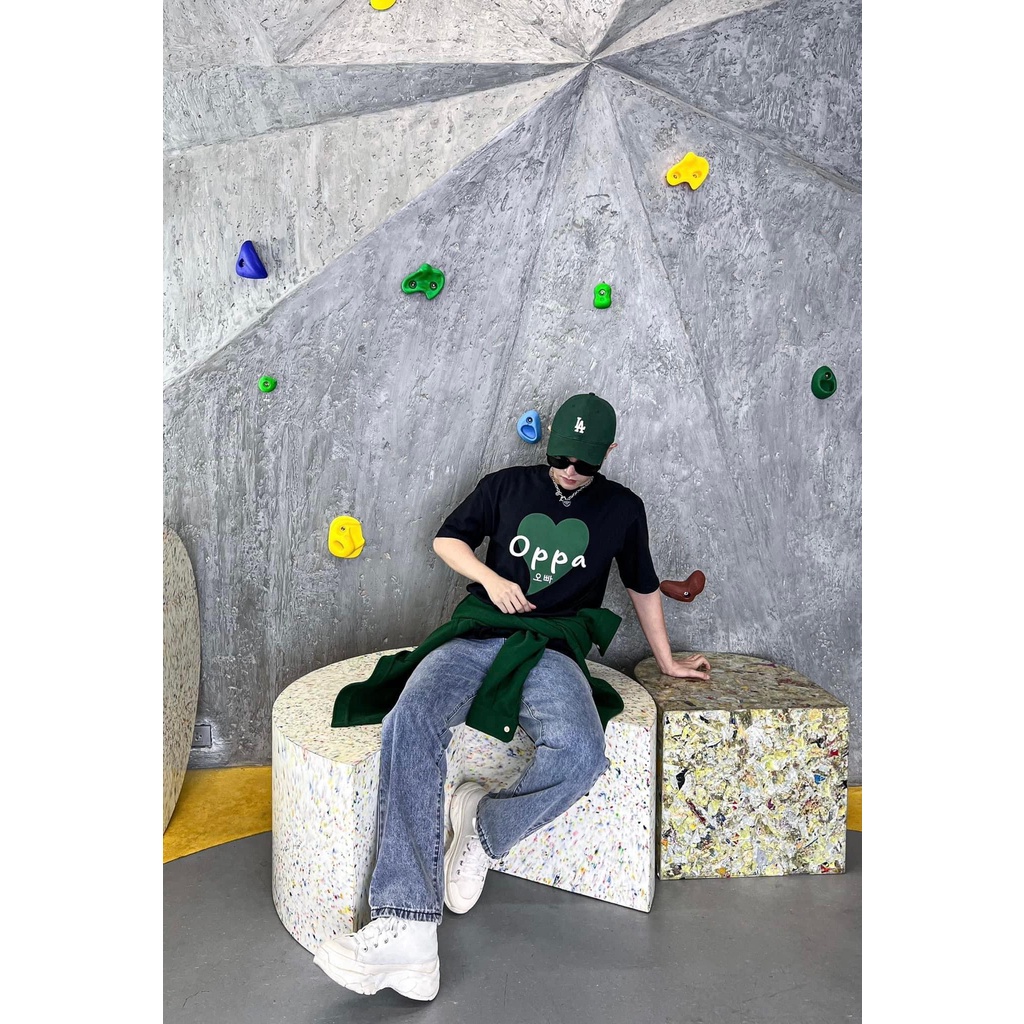 ÁO THUN FORM RỘNG IN OPPA CHẤT COTTON 100%