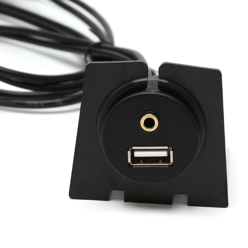 Dây Cáp Nối Dài Bảng Điều Khiển Xe Hơi 1m 3 5mm USB 2 0 AUX