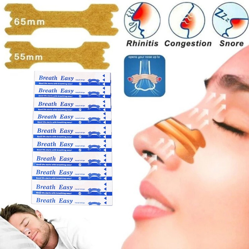 Bộ 10 Miếng Dán Mũi Thoáng Khí Mềm Mại Chống Ngáy Dùng Một Lần Chăm Sóc Sức Khỏe