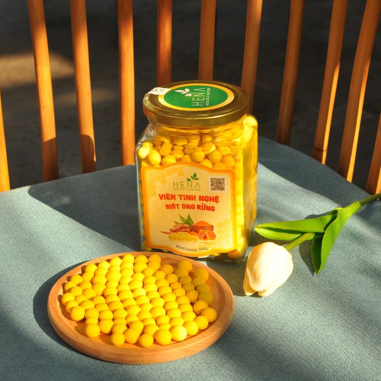 [CAO CẤP] Viên Tinh Nghệ Mật Ong Rừng Hena, Đã Được Kiểm Nghiệm ATVSTP (500g) | BigBuy360 - bigbuy360.vn