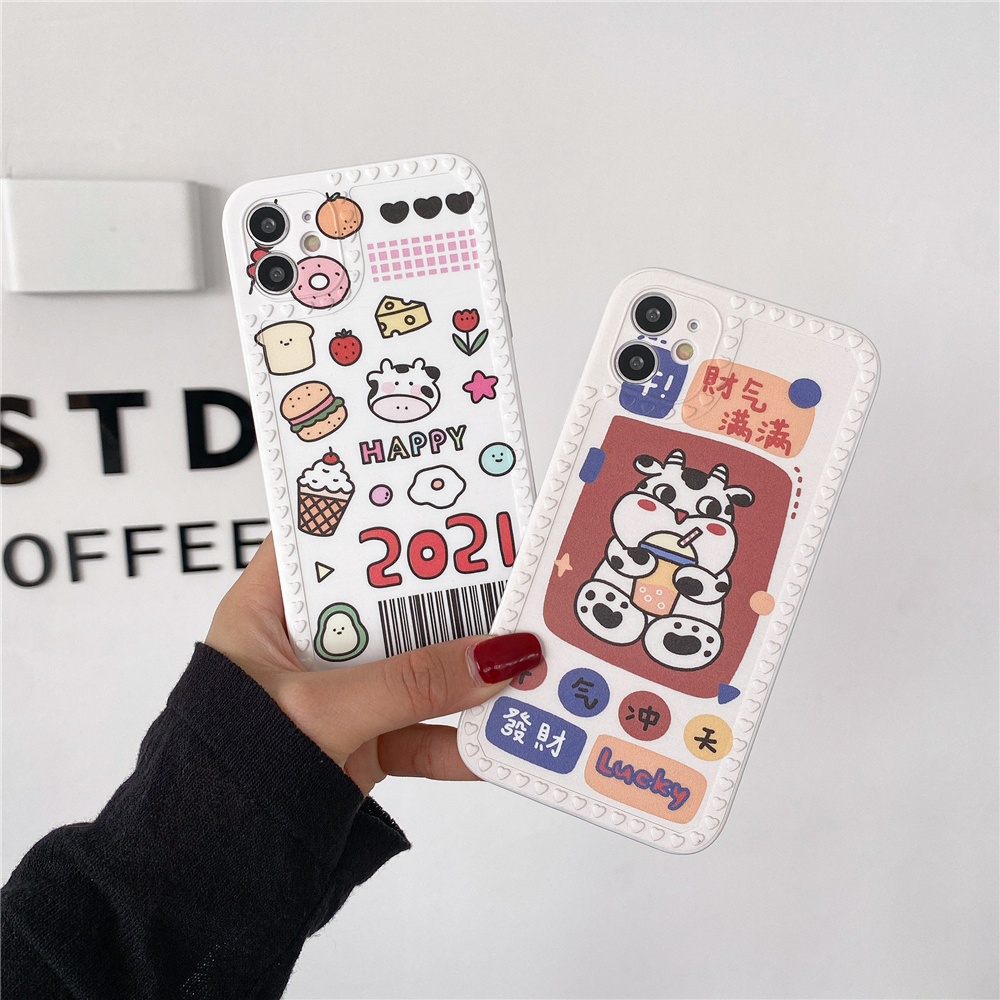 Ốp Lưng Họa Tiết Hình Chú Bò Sữa Thời Trang Cho Iphone 12 Mini Pro Max 6 6s 7 8 Plus Xr Xs Max Iphone 11 Pro Max | BigBuy360 - bigbuy360.vn