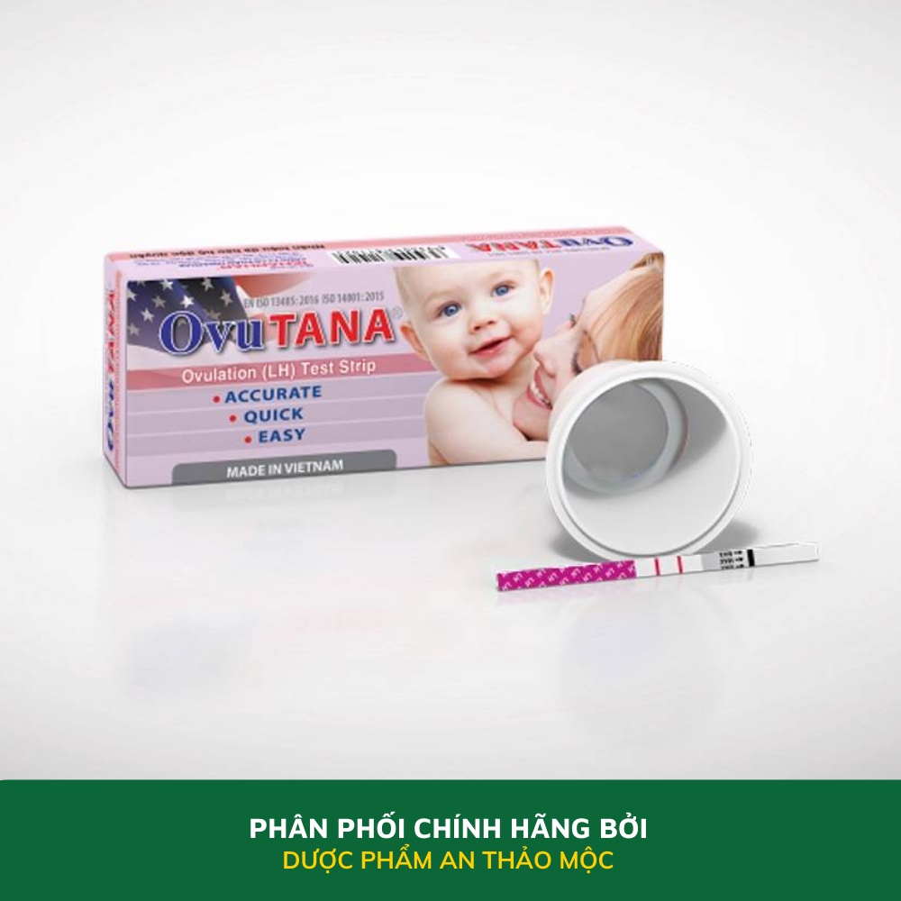 Dụng cụ phát hiện ngày rụng trứng Tanaphar Ovutana nhanh chóng chính xác cao an toàn đạt tiêu chuẩn hộp 1 que