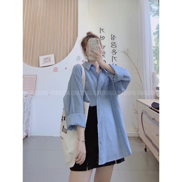 sơ mi kẻ lệch