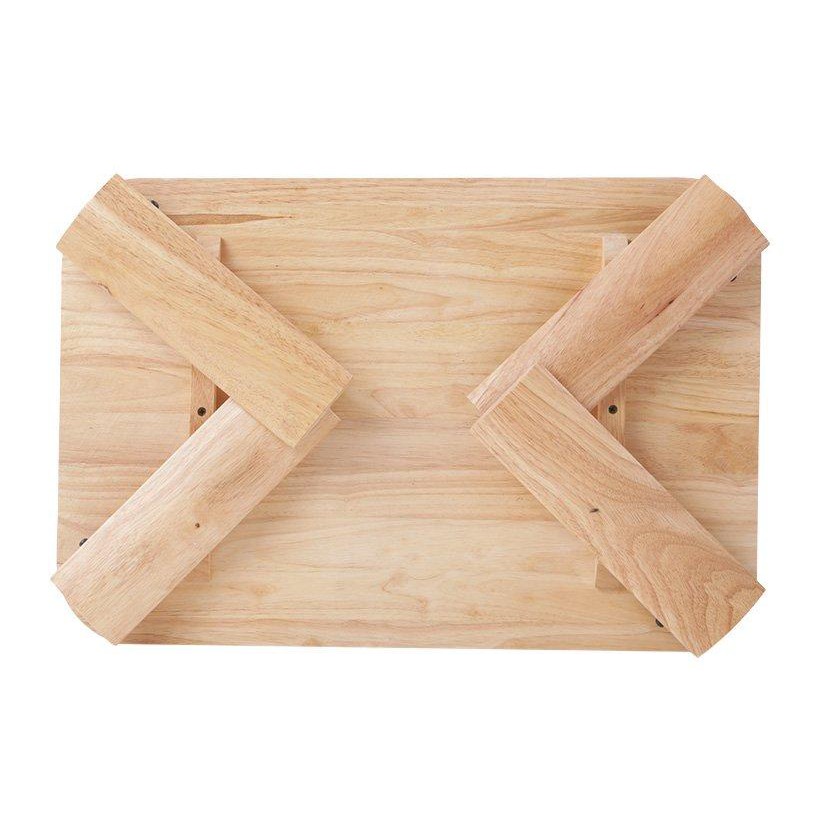 ஐ☫Bàn gỗ chân xếp gọn 50x70cm, cao su chắc chắn kiểu bánh mỳ