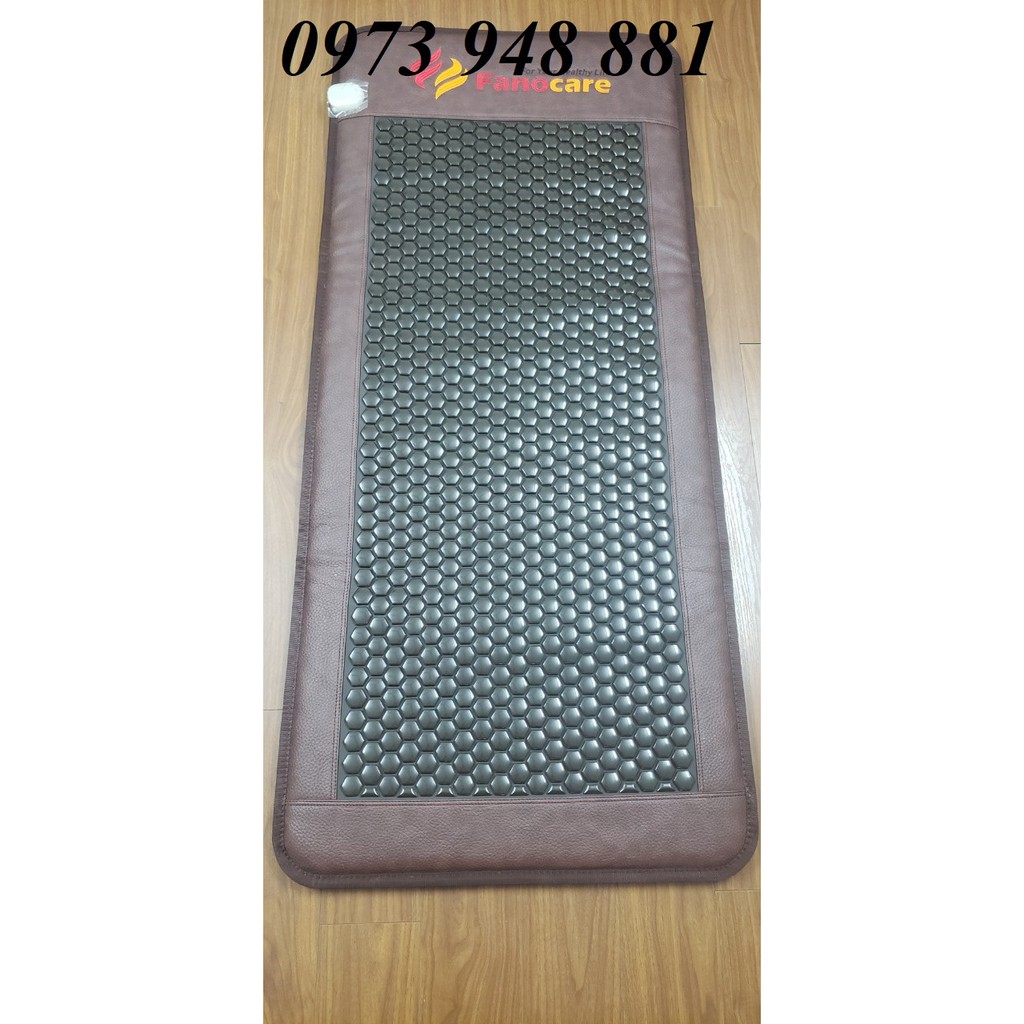 Thảm đá nhiệt nóng Fano KT 70*160cm đá lục giác đen