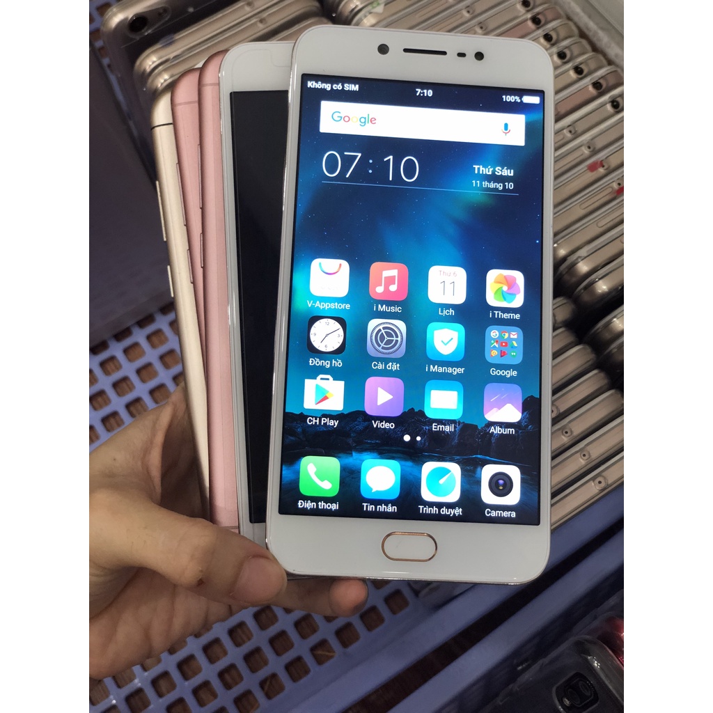 Điện Thoại Vivo Y67  RAM 4GB/32GB, 2 Sim, Màn To 5.5", Vân tay kèm cường lực, ốp lưng, chọc sim BH 06 tháng