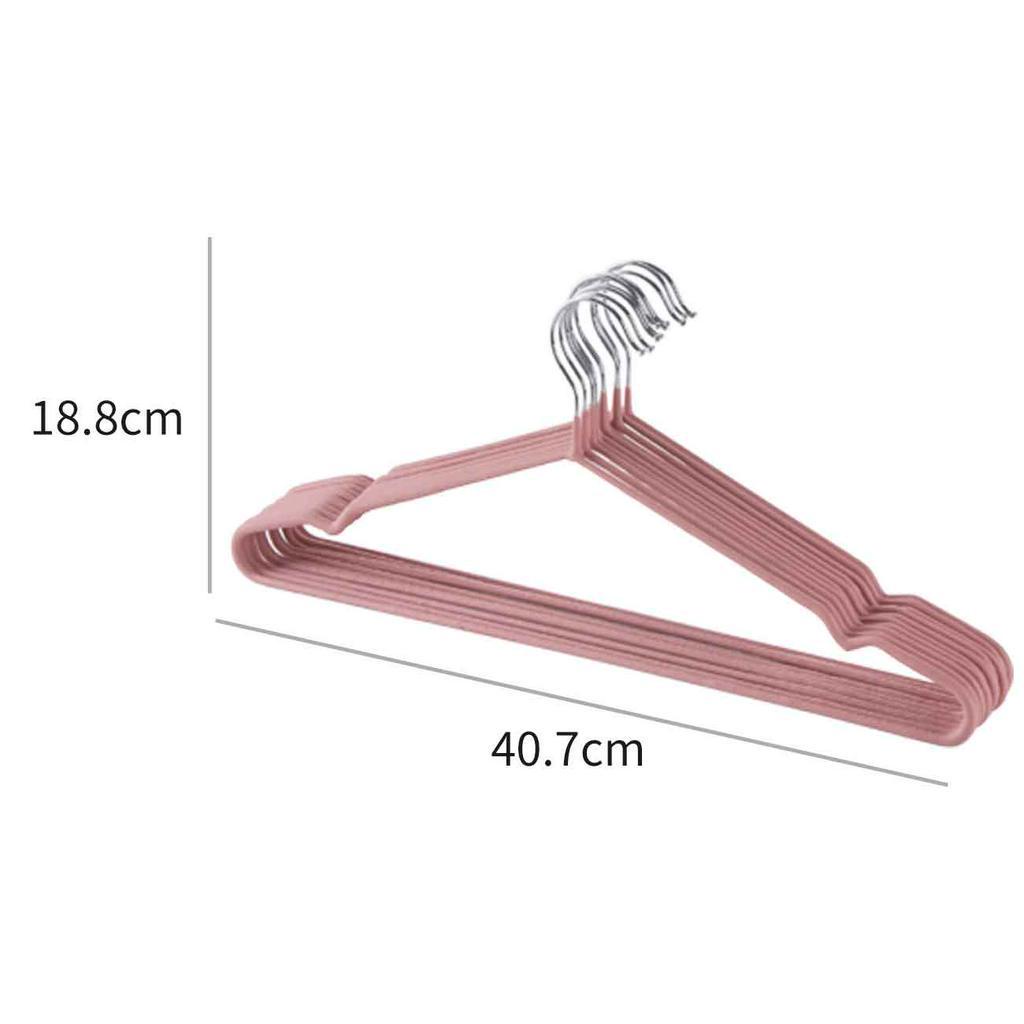 Set 10 móc treo quần áo JUJIAJIA bằng nhựa dày không để lại dấu vết