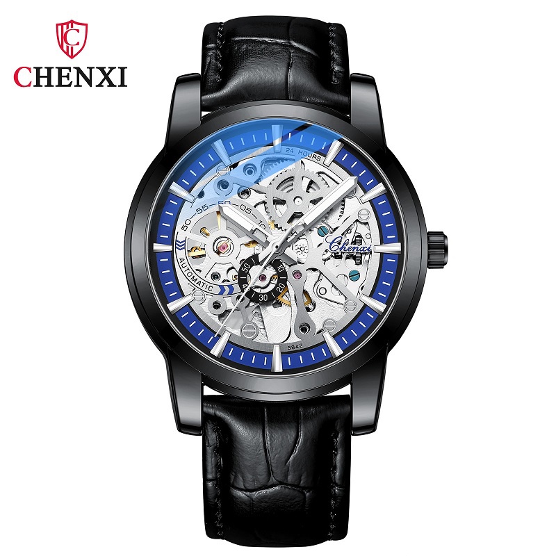 Đồng Hồ Cơ Tự Động Chexi Chống Thấm Nước Dây Da Cho Nam