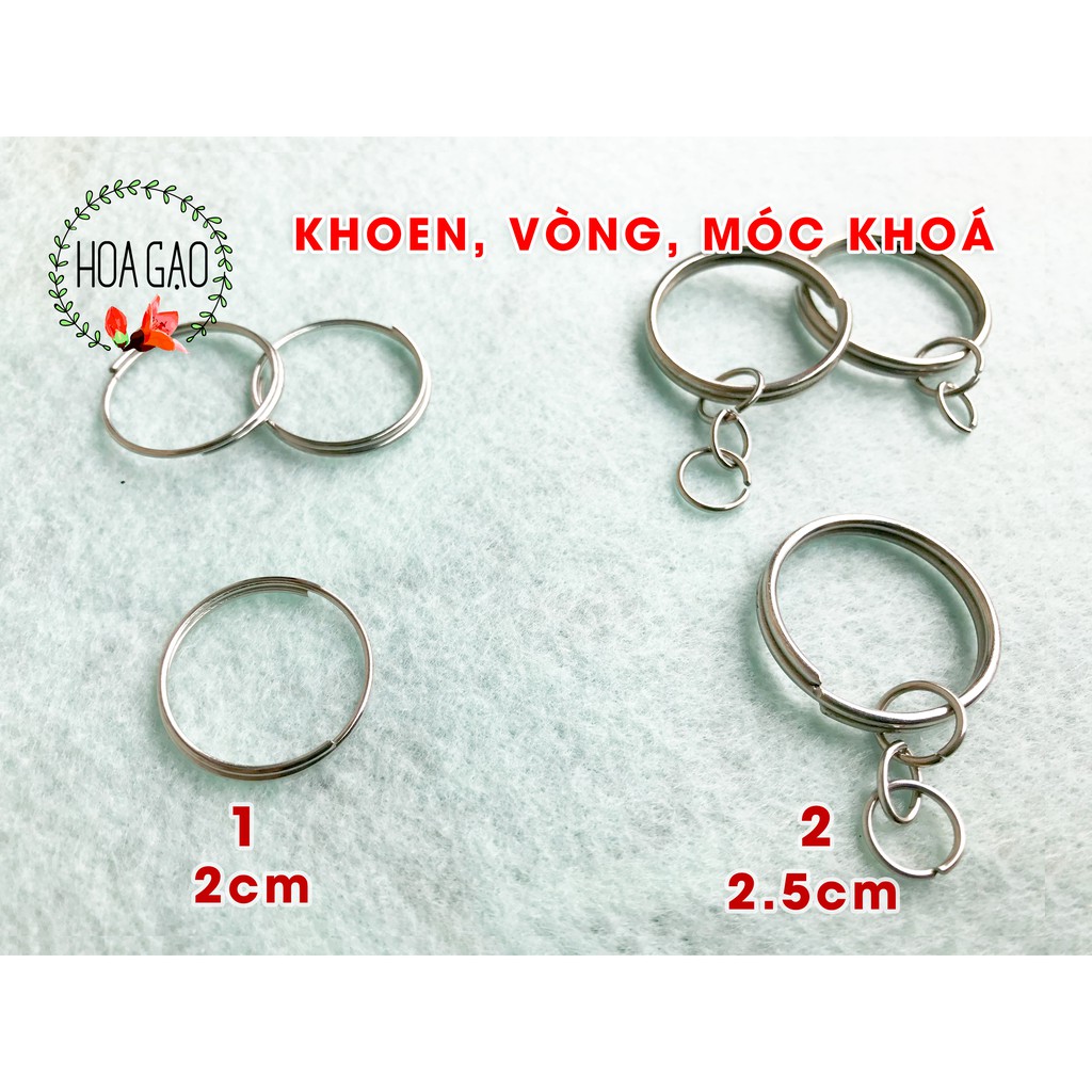 Khoen tròn GKK1 làm sách vải, móc khoá, sổ tay handmade HGkhoen