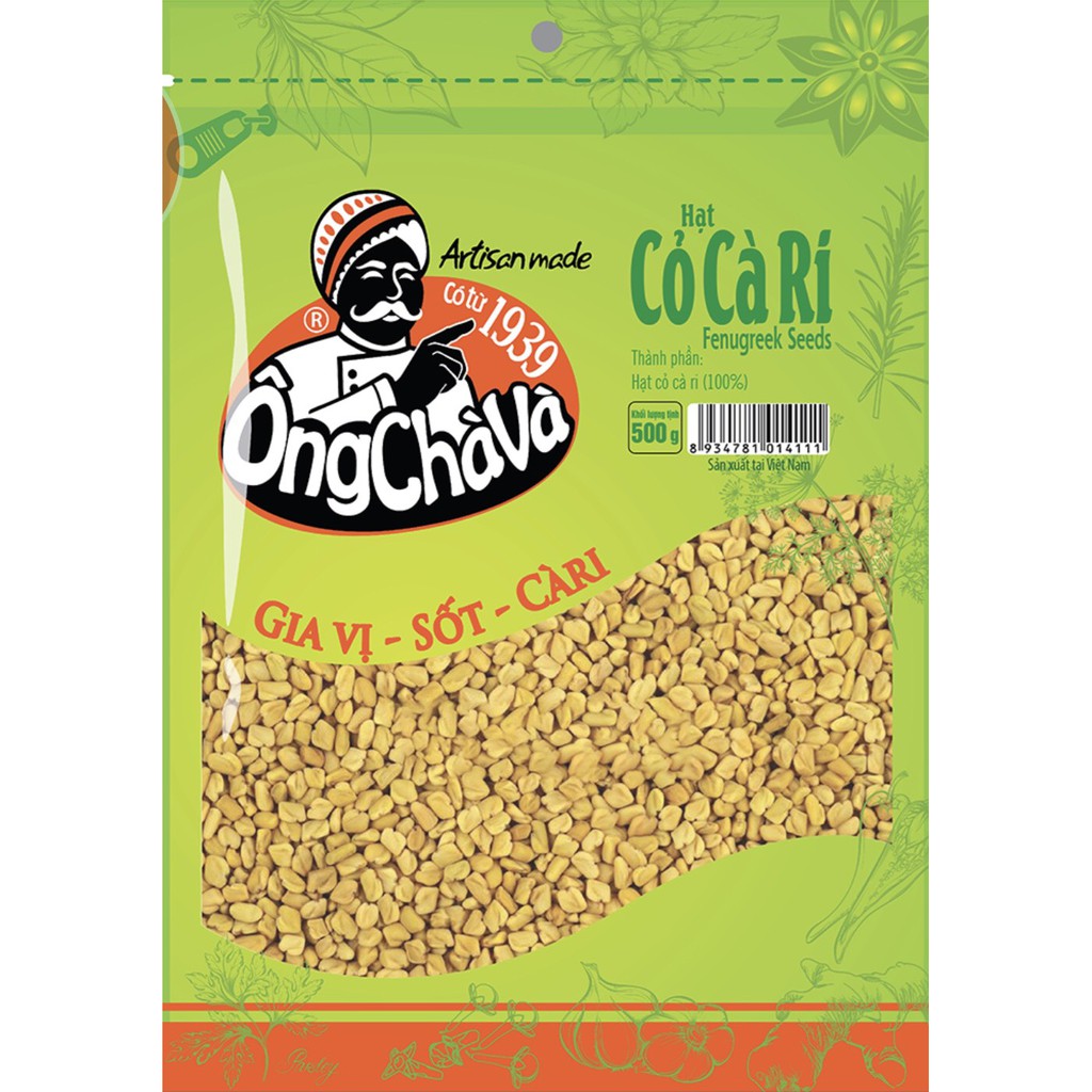 Hạt cỏ cà ri ÔNG CHÀ VÀ 500gr (Fenugreek Seed)