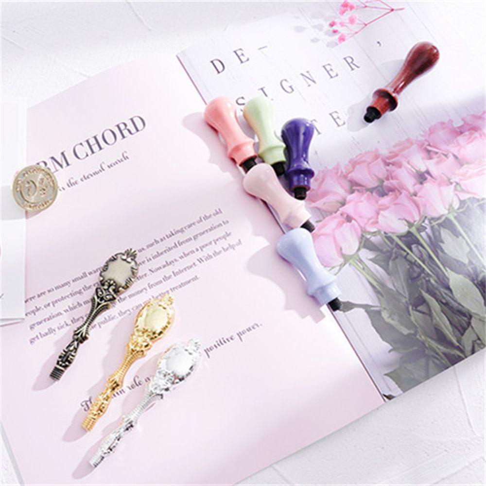 Tay Cầm Con Dấu Bằng Gỗ Phong Cách Châu Âu Cổ Điển DIY