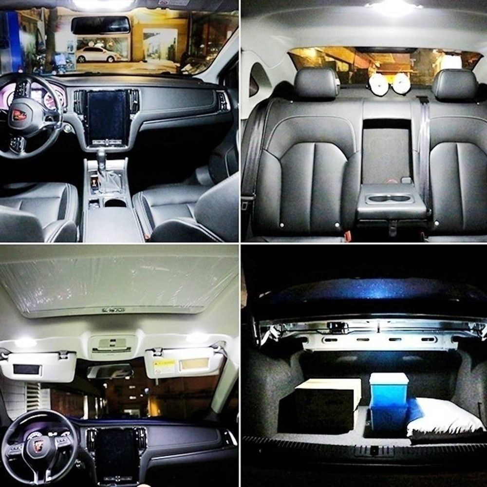 Bộ 2 Đèn Led Cob 31mm Ánh Sáng Trắng 36mm Gắn Biển Số Xe Hơi