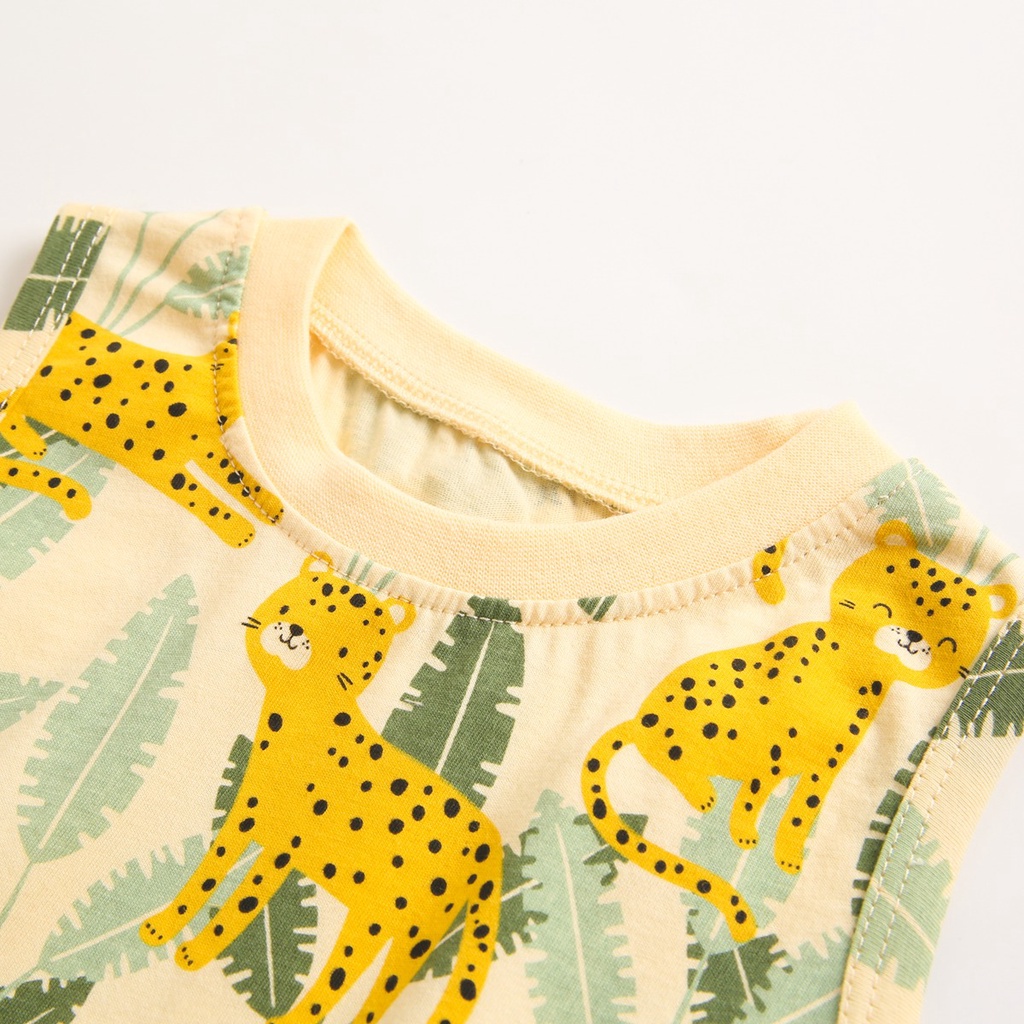 Áo Liền Thân Không Tay Sanlutoz Vải Cotton Thời Trang Dành Cho Em Bé Sơ Sinh Mặc Trong Mùa Hè