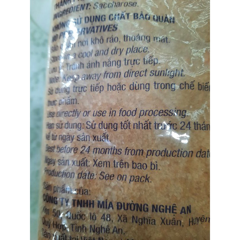 ĐƯỜNG MÍA 100% TỰ NHIÊN  1kg