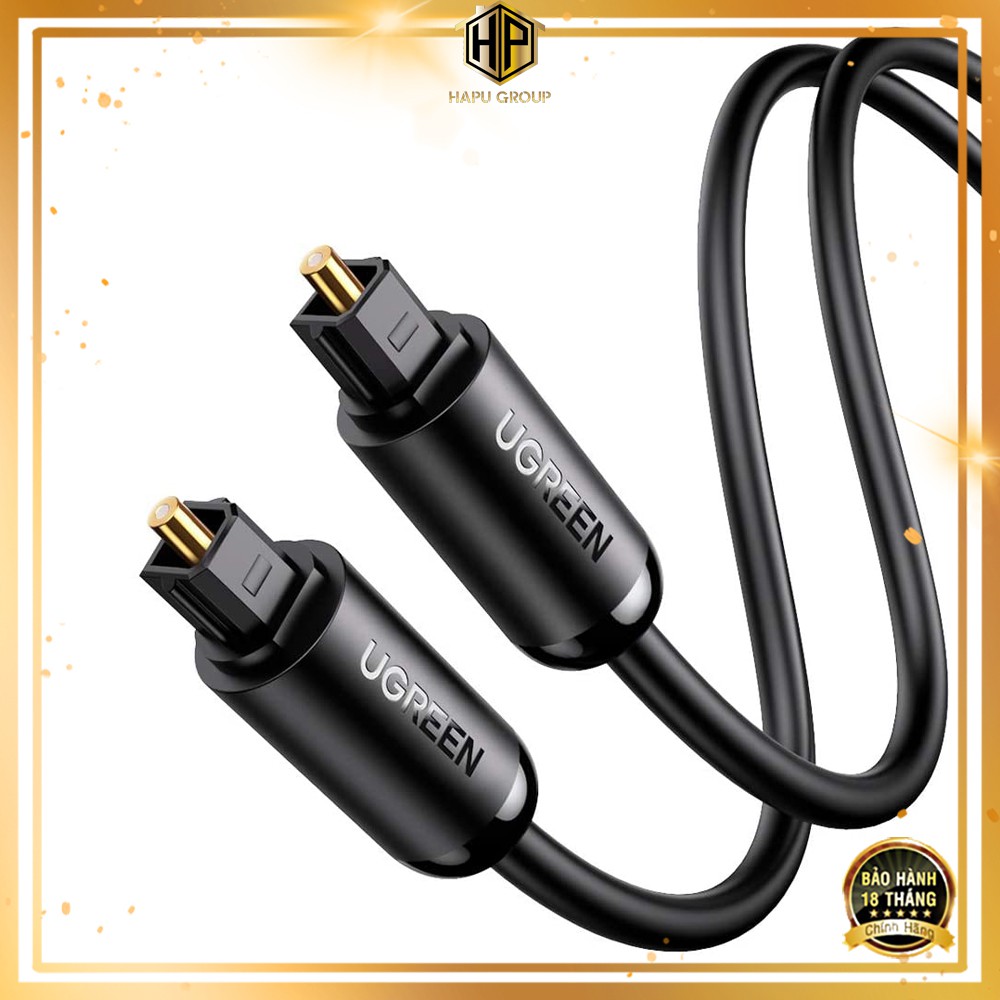 Cáp audio quang Toslink Optical Ugreen 70890 dài 1-3m hỗ trợ âm thanh 5.1/ 7.1 cao cấp - Hapugroup