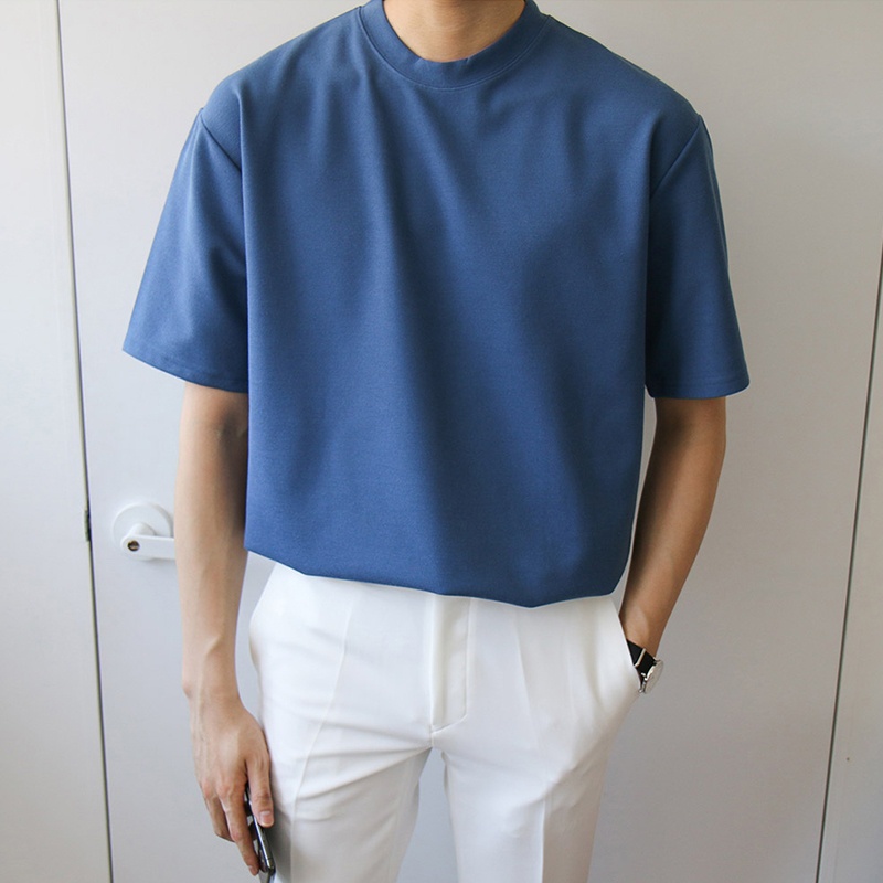 Áo thun Stee Basic Xanh CYAN CVC - Giá sỉ Unisex