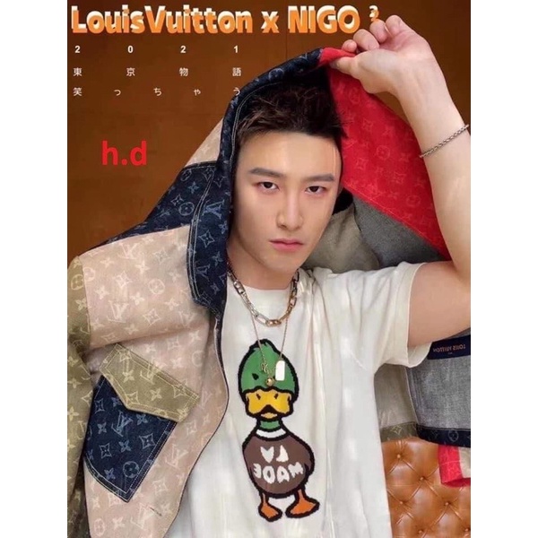 Áo phông vịt mũ xanh tay lỡ HD6