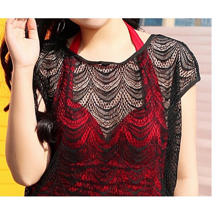 Áo bơi bigsize dấu bụng kín đào | BigBuy360 - bigbuy360.vn