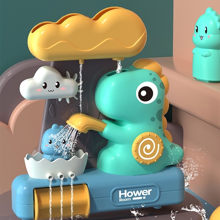 Đồ chơi khủng long nhà tắm thiết kế thác nước tự động đáng yêu cho bé trai bé gái - Mây Kids