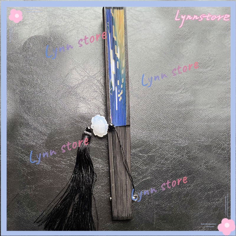 Game Genshin Tác động Kamisato Ayaka Cosplay Fan Trang phục Bộ trang phục Quạt gấp Tay hai mặt Giấy trang trí Unisex