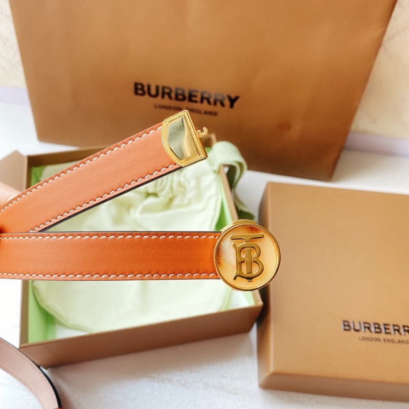 Thắt lưng da nữ mặt tròn da thật cao cấp thương hiệu Burberry BBR cao cấp