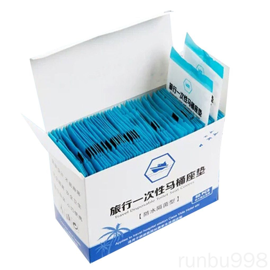 Set 50 túi trùm lót bồn cầu an toàn tiện dụng khi đi du lịch / cắm trại ngoài trời