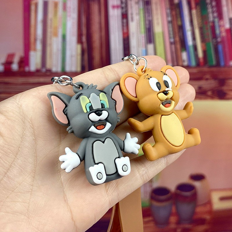 Móc chìa khoá xe máy Tom và Jerry dễ thương, móc treo chìa khoá ô tô phong cách trẻ trung hot trend Tik Tok (tuyển s