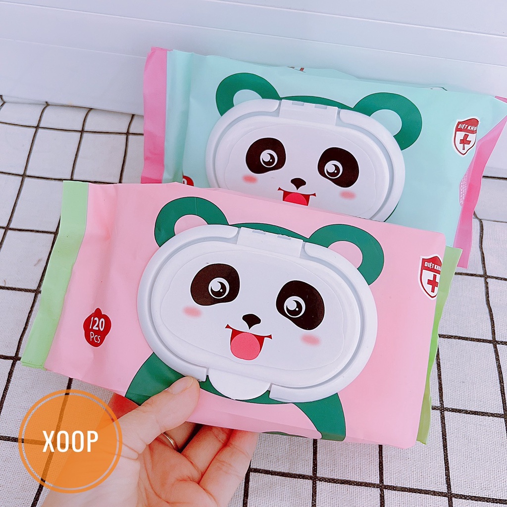 Khăn Giấy Ướt Baby Gấu Trúc Phú Đạt 120 PCS An Toàn Tiện Lợi