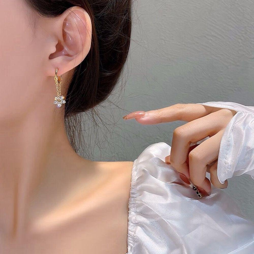 Khuyên Tai Lủng Lẳng Bằng Hợp Kim Hàn Quốc Ngọt Ngào Cho Nữ Bern