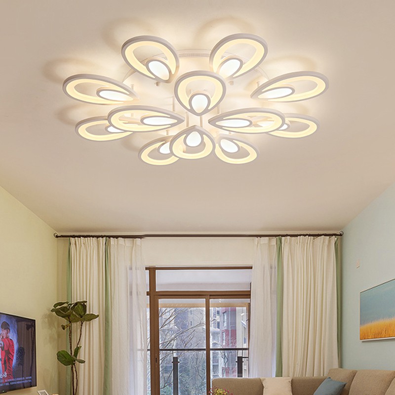 Đèn ốp trần ARICO 12 cánh hoa kiểu dáng độc đáo, sang trọng trang trí nội thất hiện đại với 3 chế độ ánh sáng.
