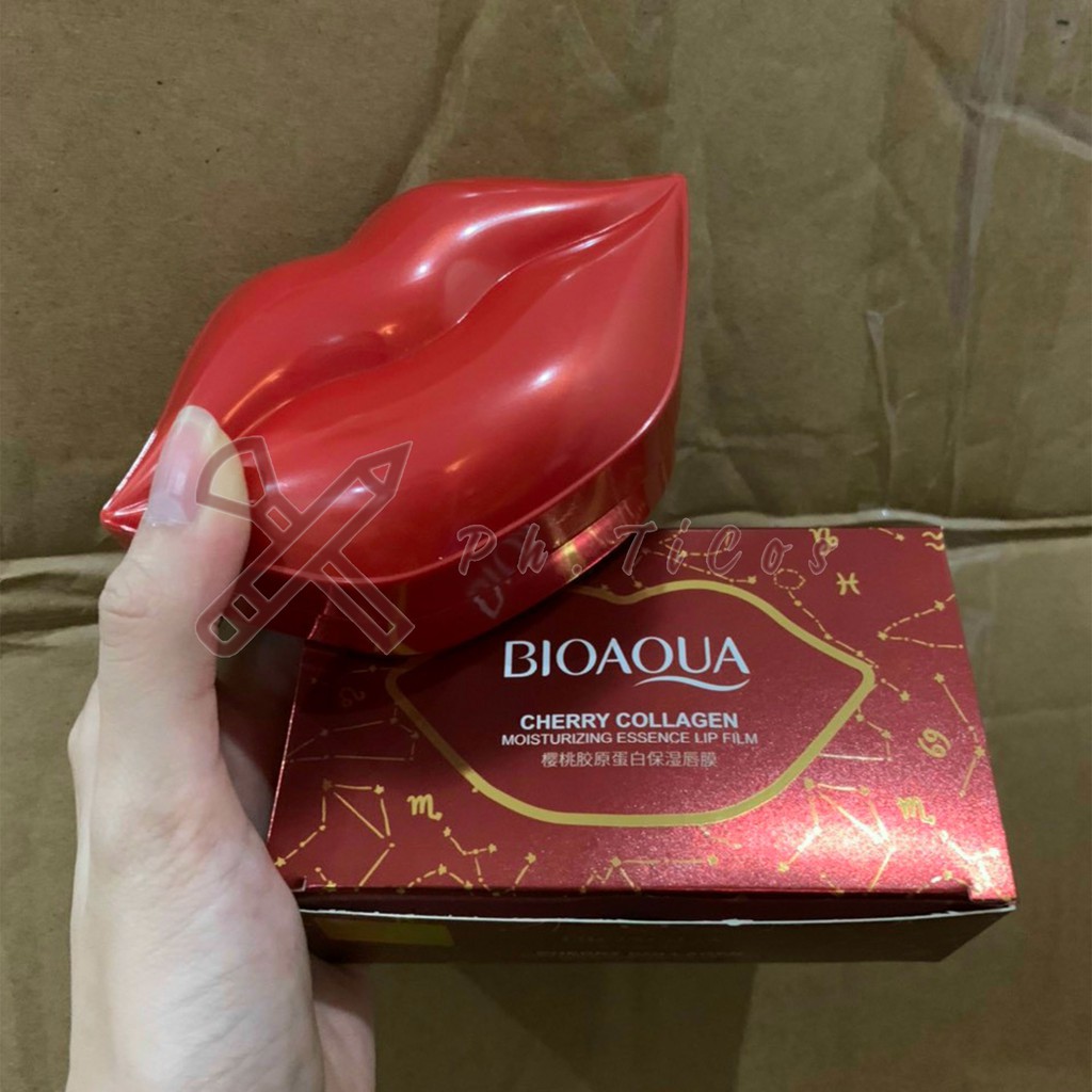 Mặt Nạ Dưỡng Môi Cherry Hộp 20 Miếng Mặt Nạ Môi Dưỡng Ẩm Bổ sung Collagen của Bioaqua - PMBT-1305-MNDM