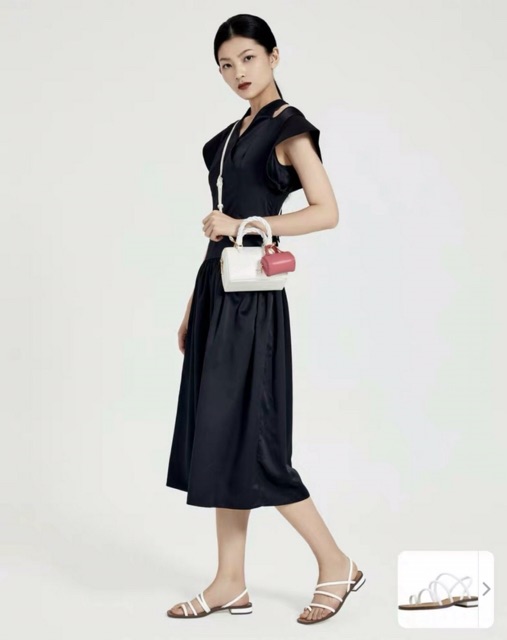 Túi P trống màu hồng kèm túi mini