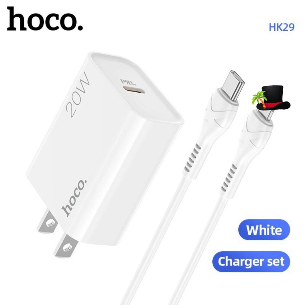 Bộ Sạc Nhanh Hoco HK29 PD20W Chính Hãng - Bộ Sạc Nhanh TypeC to IP, Chất Liệu ABS Cao Cấp - Bảo Hành 12 Tháng.