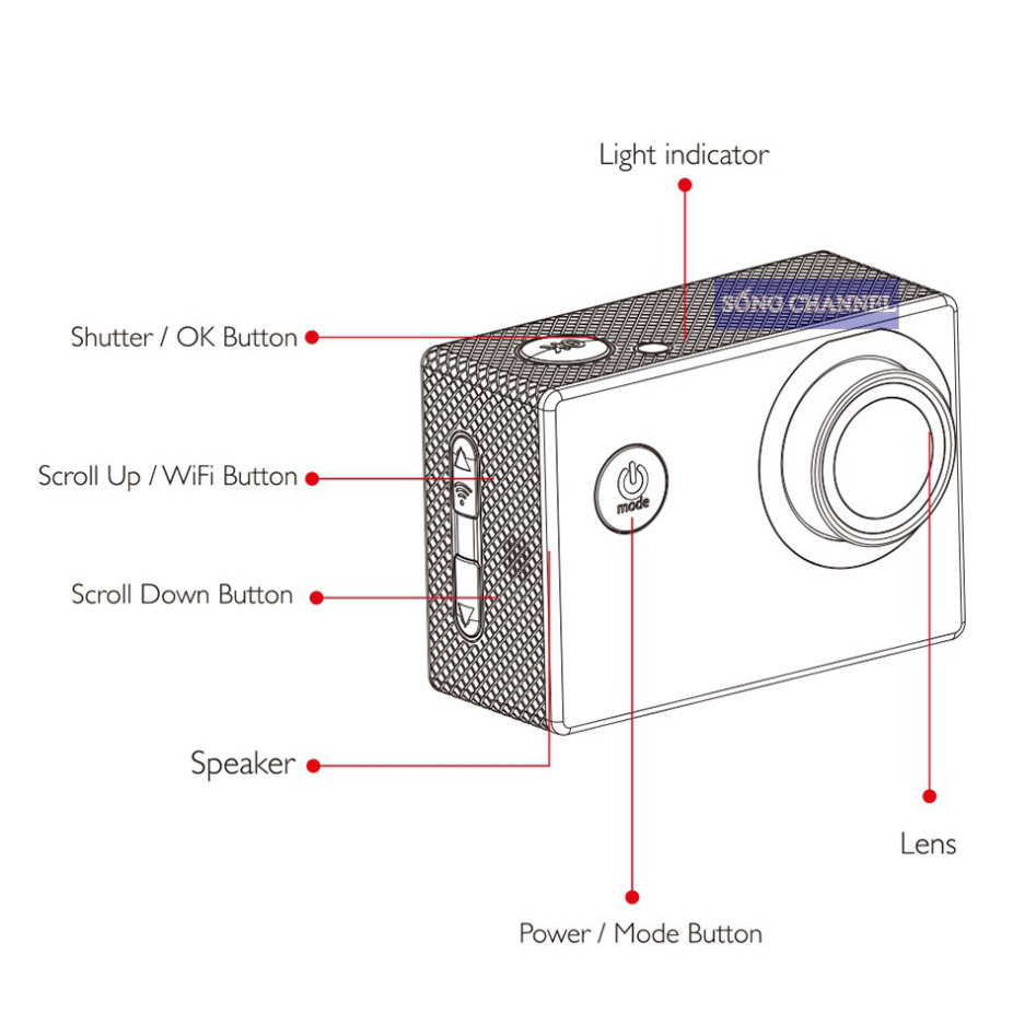 CAMERA SJCAM SJ4000 AIR 4K WIFI- Tặng Kèm 01 Pin 1050 mah.