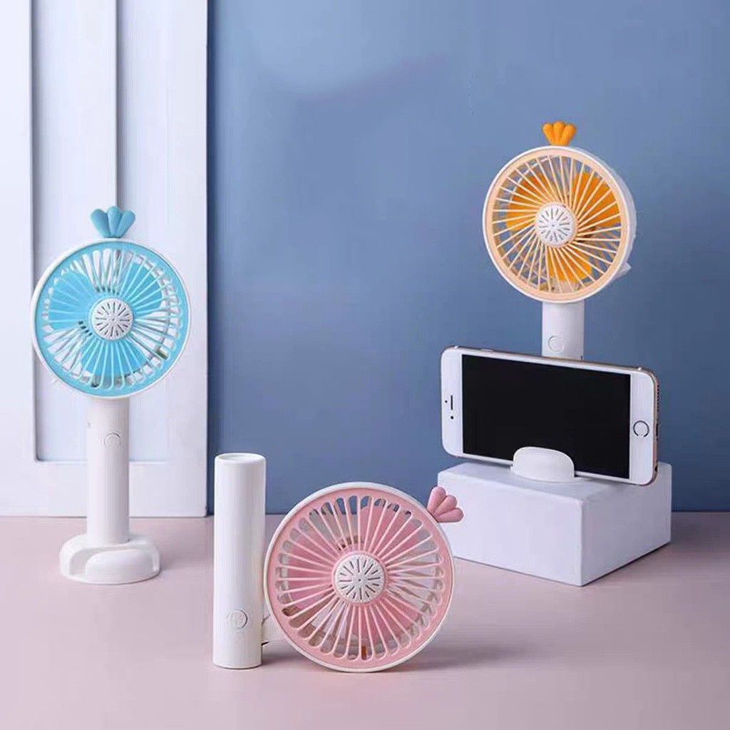 Quạt Tích Điện Có Giá Để Điện Thoại VTL Shop