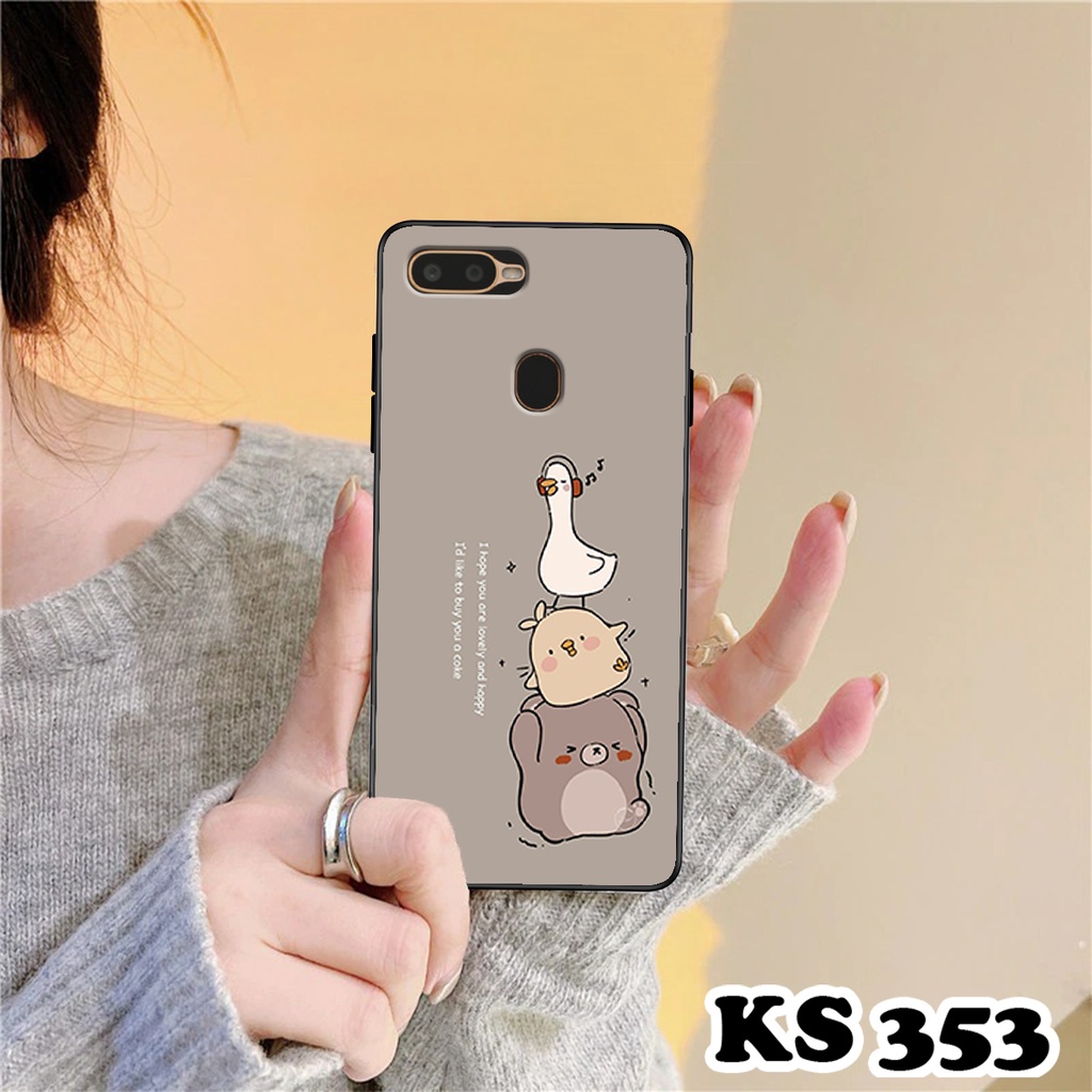 Ốp lưng Oppo A5s - Oppo A7 - Oppo A12 - Ốp in hình Cat&amp;Bear đáng yêu - Chất liệu TPU siêu bền