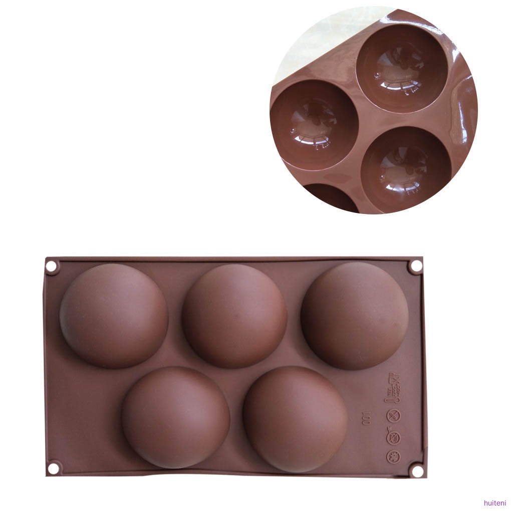 Cake Mold Half Ball Shaped Ice Cube Chocolate Fondant Silicone Mould Home DIY Baking Tray huiteni